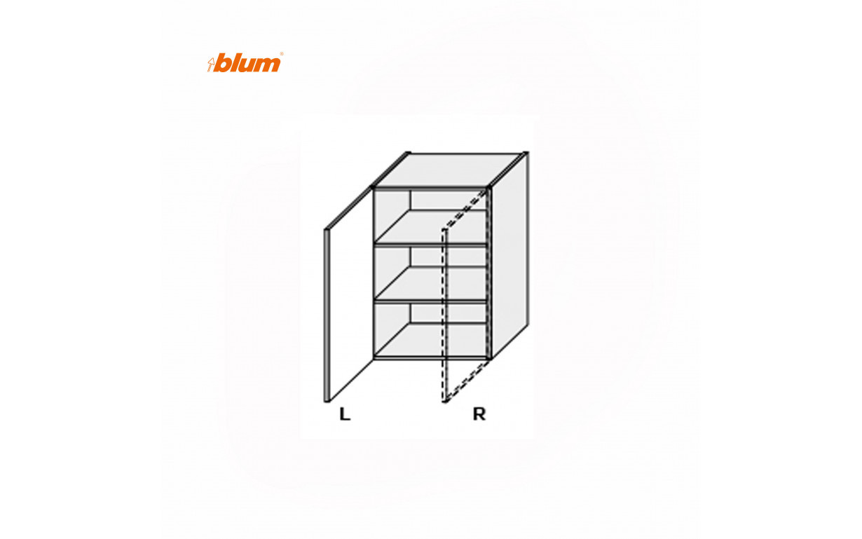 Кухонна секція Міленіум WG верхня 40В/720 1дв Pro Blum ЛІВА - Фото